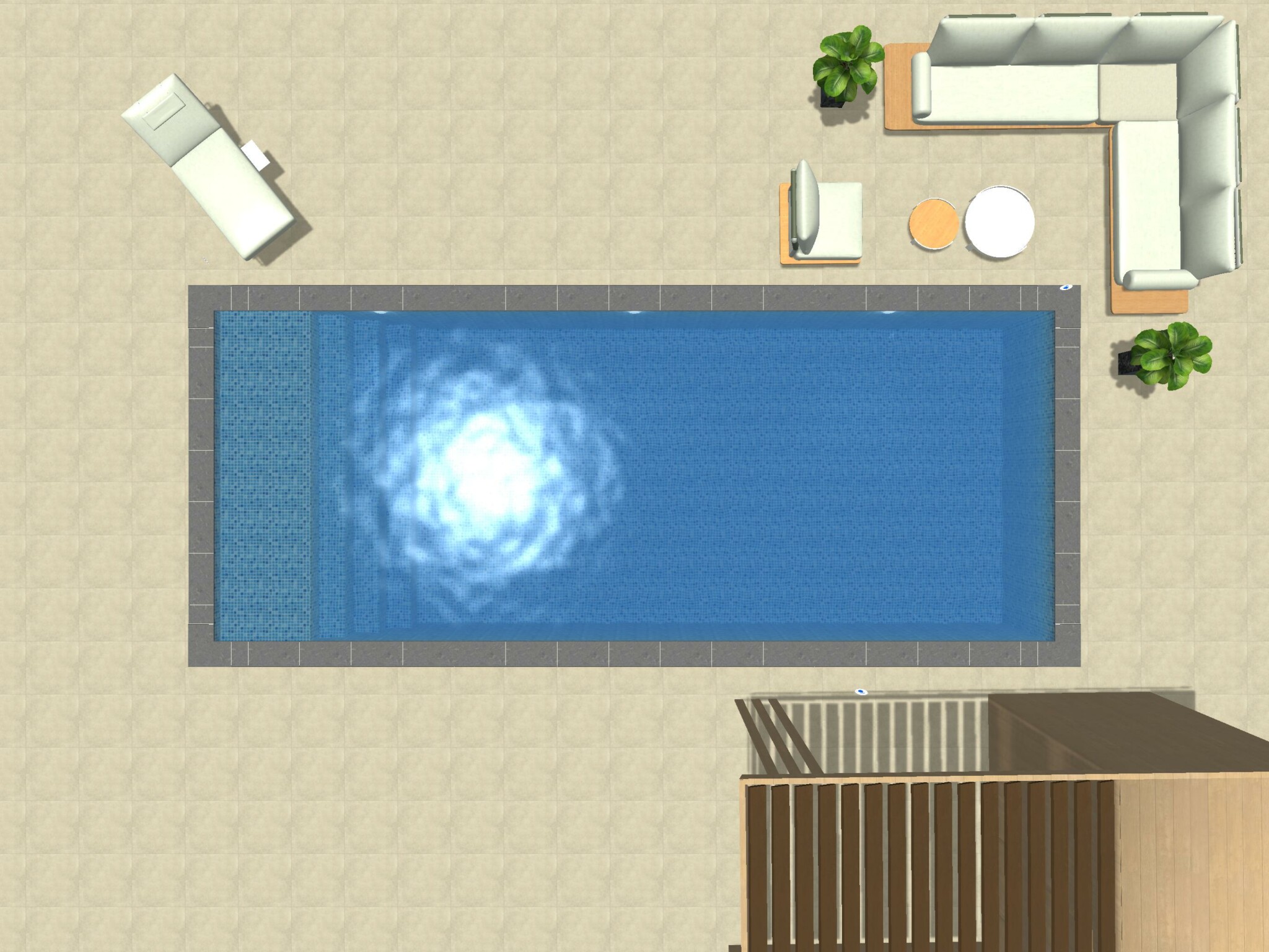 Visualiseer uw zwembad in uw eigen tuin 